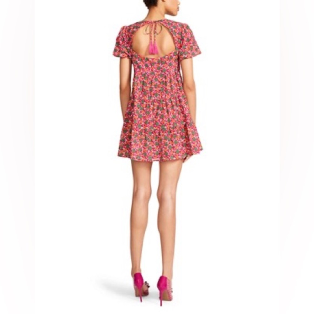 Betsey Johnson Red Floral Mini Dress - Picture 3 of 15